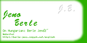 jeno berle business card